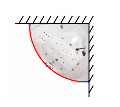 Карниз нержавеющий для ванны Triton Троя, 150x150 см