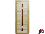 Дверь Наборная со стеклом ПО-6 Липа Размер (с коробкой): 1,9м*70см