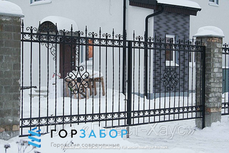 Крепкие кованые ворота двухстворчатые купить в Москве и МО