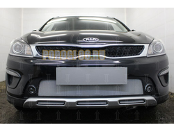 Защита радиатора KIA Rio X-Line 2017- (3 части) chrome низ