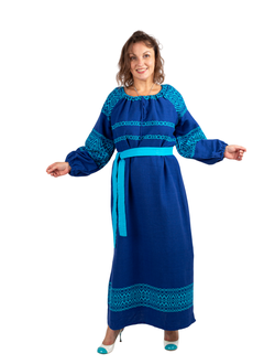 Платье "Ворожея" ручное ткачество