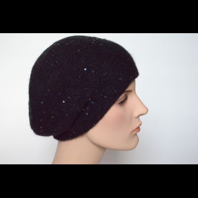 Черный берет вязаный Vizio Италия 6943 B