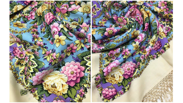 Шаль "Павловопосадский" арт. 1816-2 авторства Фадеевой Валерии