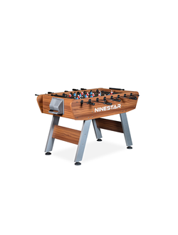Игровой стол - футбол NINESTAR "PlayOff" (140х73х88см) коричнево-серый