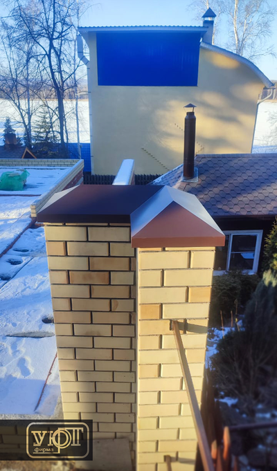 колпаки на кирпичные столбы