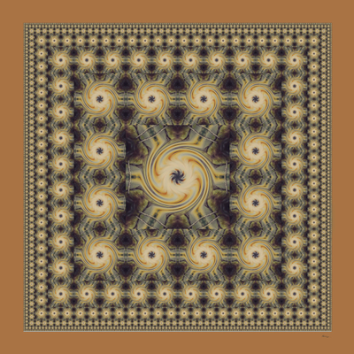 Платок "Солнце мое" дизайнерский, из легкого шифона, 90х90 см