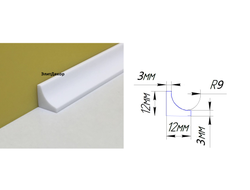 Акриловый плинтус бордюр на ванну Суперплинтус- СП16 (12х24х1800)