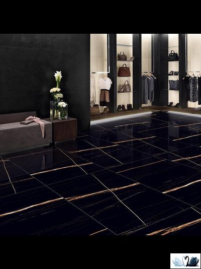 Керамогранит Laparet Lawa Black 60 х 60 см черный полированный