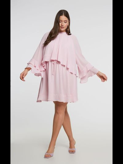 Нарядное платье светло-розового цвета