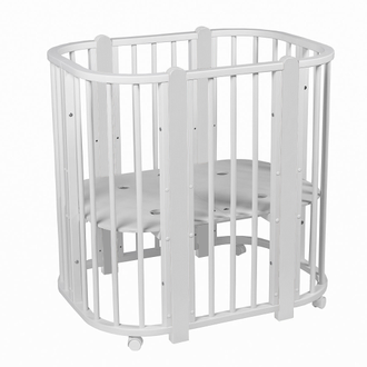 Кроватка-трансформер 5в1 Pituso Asti Белый-Белый