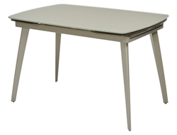 Стол ELIOT 120 GREY9  матовое стекло цвет шампань/ GREY9 каркас М-City