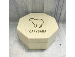 Шкатулка с гравировкой Капибара, Kapibara-san №3