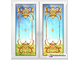 Витражная пленка, витражная пленка самоклеющаяся, пленочный витраж с классическим рисунком