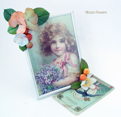 Фоторамка с цветами и яблочками "Сквозь время". ЕСТЬ В НАЛИЧИИ.