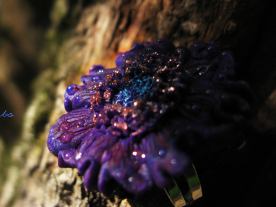 Пыльца Фей. Волшебное украшение - цветок из полимерной глины