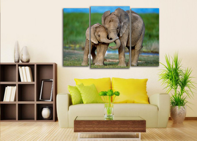 Модульная картина "Мамин слоненок"