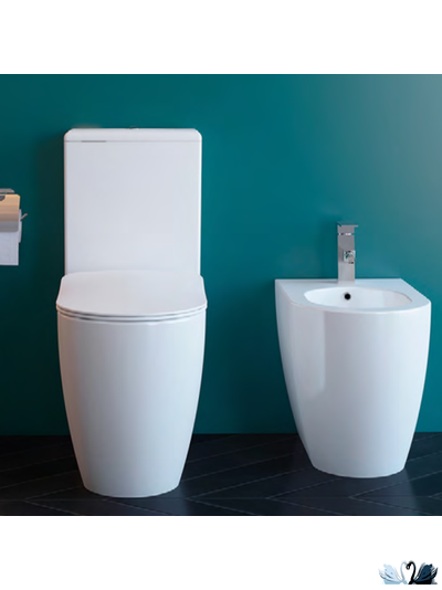 Унитаз-биде Creavit Free FE360.000, в комплекте с бачком MA410.000, напольный, приставной