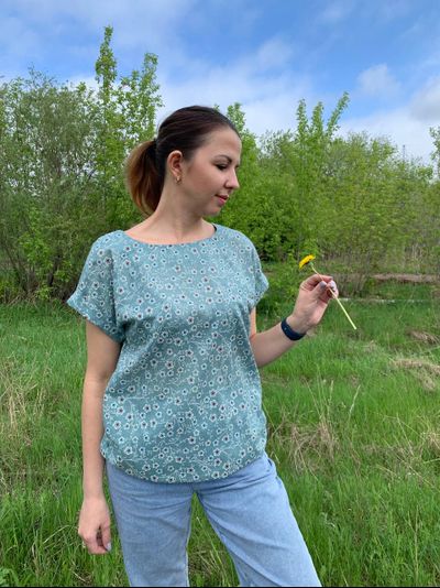 Блузка 639-04230 джинс