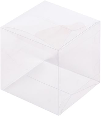 Коробка для пирожных прозр. пластик, 100*100*100мм