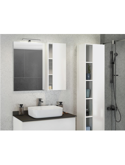 Зеркало-шкаф "Милан-90" белый глянец