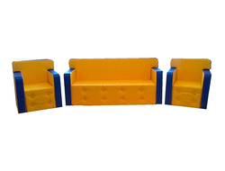 Детская игровая мебель "Комфорт - ЛОНГ" синий / желтый