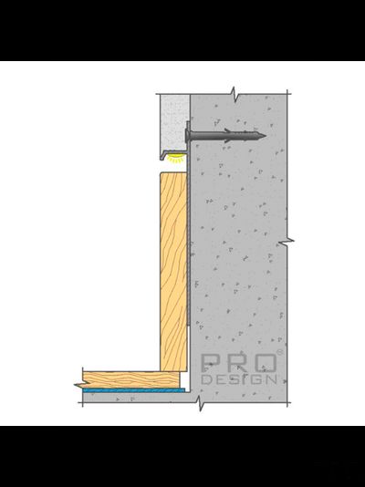 Плинтус скрытого монтажа PRO DESIGN 323 покраска по RAL