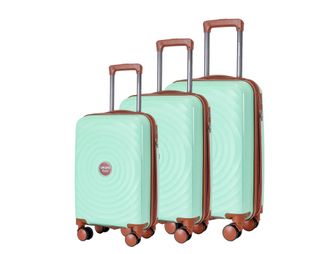 Комплект из 3х чемоданов Somsonya Sound Полипропелен S,M,L Мятный