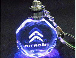 Брелок кристалл с подсветкой с логотипом авто и знакам зодиака
