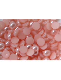 Полубусины 6 мм, цвет розовый