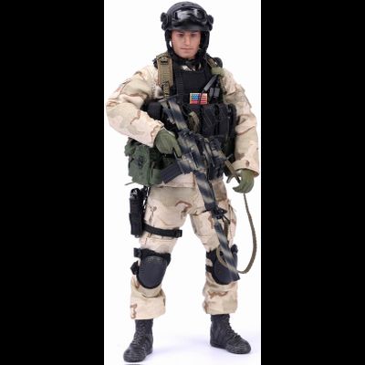 Солдат отряда "Дельта" военного спецназа США ("Падение Черного Ястреба") - Коллекционная фигурка 1/12 scale US Delta Special Force Marksman (LW004) - Crazy Figure