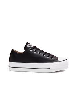 Converse Chuck 70 All Star Lift черные кожаные на платформе 561681C