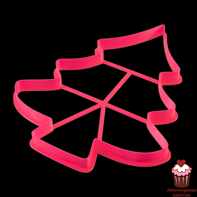 Вырубка для торта "Елка", пластик 20 см