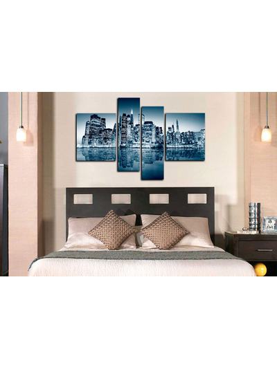 Модульная картина &quot;Зеркальный город&quot;