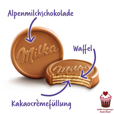 Вафли Milka с начинкой с какао в молочном шоколаде, 30 г