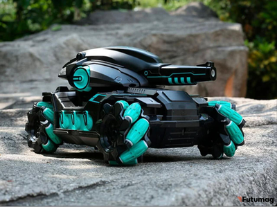 Танк на радиуправлении с гидрогелевыми пульками Fighter Гидротанк 4WD Синий
