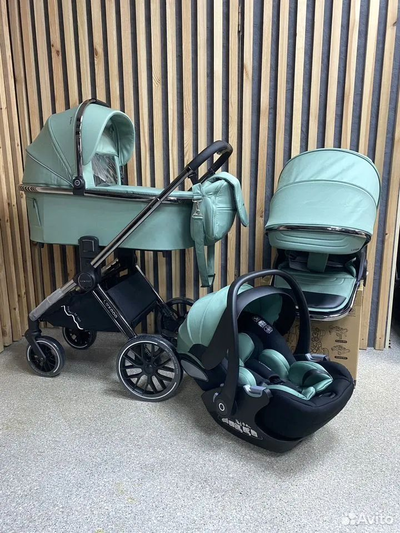 Детская коляска 3 в 1 Luxmom 777 Зеленый