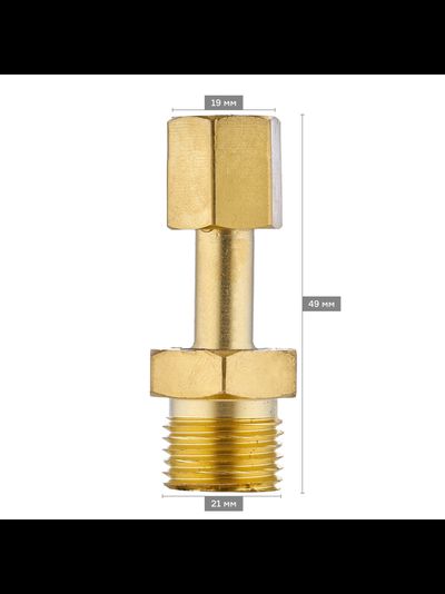 Переходник М12х1,25-М16х1,5, латунь