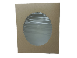 Коробка самосборная с окном "ромашка" 25х25х10 см цвет крафт