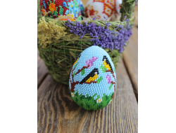 Яйцо "Птички " Набор для вязания крючком с бисером от Ирины Рудевич