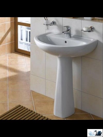 Раковина Vitra Normus 9600B003-7650, 55x42 см, подвесная с пьедесталом