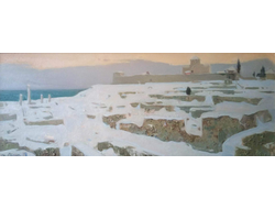 Картина «Снег выпал. Утро» 2008-2020 год Шипилин И.Н.