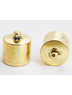 Колпачки- концевики , золото желтое , 12х15 мм