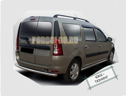 Защита заднего бампера (радиус) d60 для Lada Largus Cross 2021-