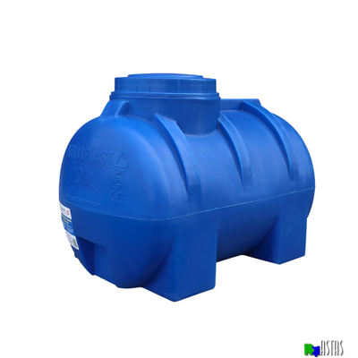 Емкость 200 литров горизонтальная  синяя