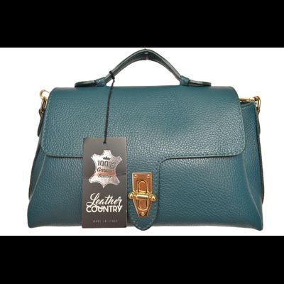 Leather Country сумка Италия бирюзовая женская