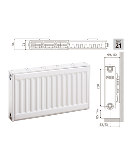 Cтальной панельный радиатор PRADO Classic  21х300х1200