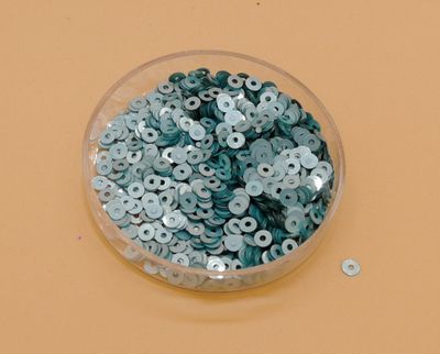 Пайетки 3 мм, цвет голубой матовый