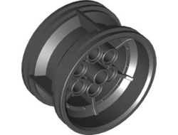 Wheel 43.2mm D. x 26mm Technic Racing Small, 6 Pin Holes, Black (56908 / 4644088 / 6078892 / 6276858)