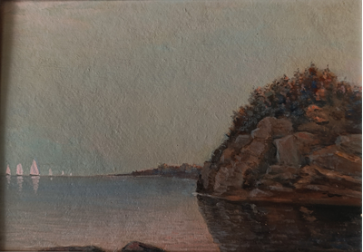 "Рыбаки" картон масло Чепурко В.А. 2004 год