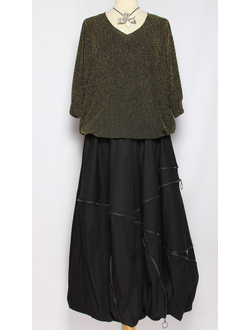 ДЖЕМПЕР  "ЛЮРЕКС ТОНКИЙ" вискоза золото, серебро, синий, черный р.48-62